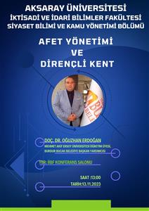 Afet Yönetimi ve Dirençli Kent Semineri